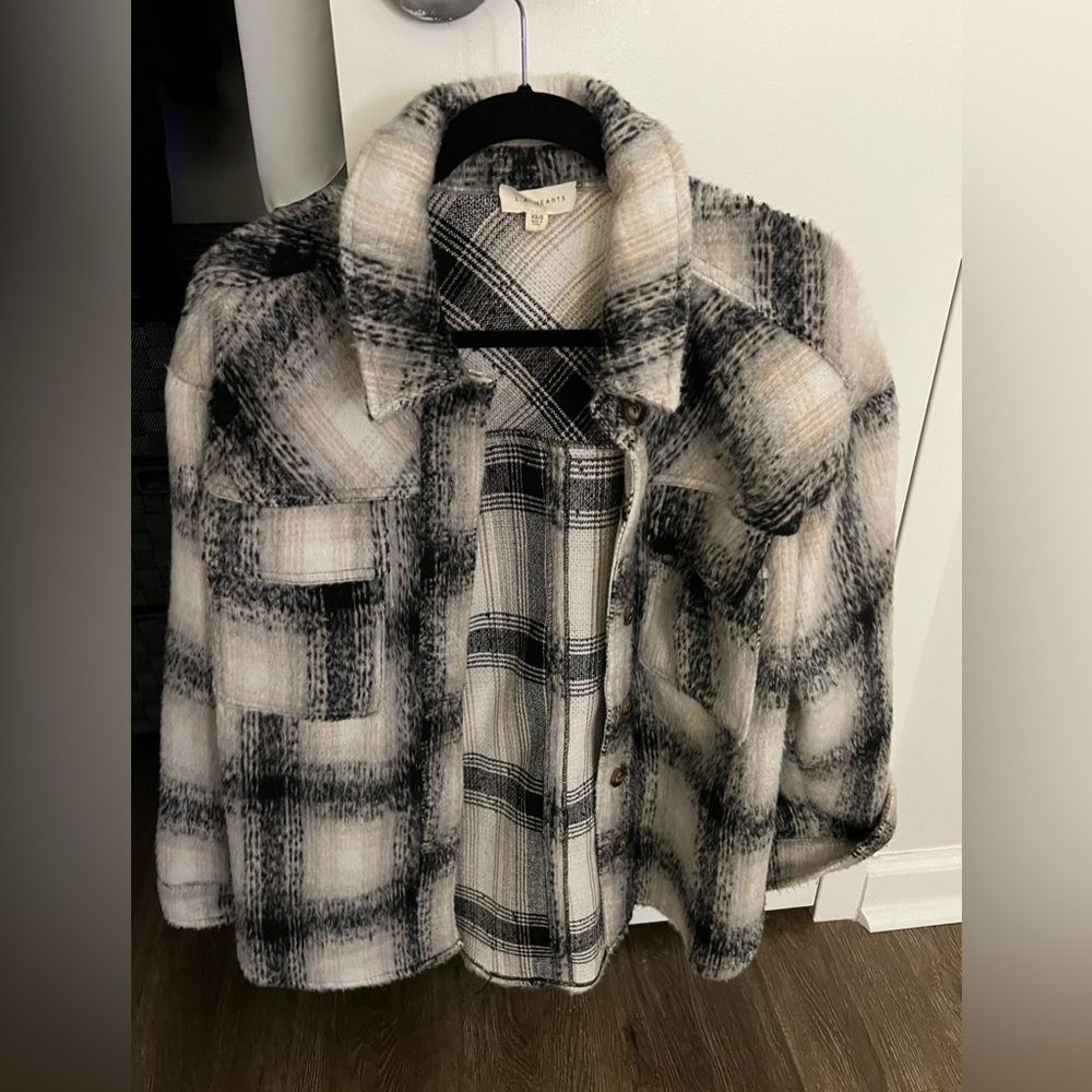 LA HEARTS - Oversized Flannel Shacket (Size XS/S)